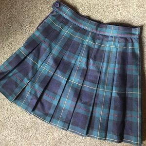 American Apparel Green Plaid Tennis Skirt